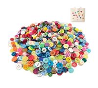 1000 PCS Boutons Colorés Loisirs Créatifs,HMCEY Bouton Couture a Coudre | Bouton Mercerie Multicolore,En Résine,0,9 CM à 1,4 CM,Surface Lisse,Contours Nets,Pour Travaux Manuels, Décoration