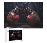 1000 PCS Casse-têtes pour Adolescents Boxing Gloves The Ultimate Fighter's Gear Casse-têtes pour Adultes Jeu Pratique Défi Difficile Cadeaux Uniques pour Anniversaire Et Noël 1000 PCS