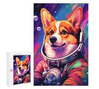 1000 PCS Casse-têtes pour Adolescents Corgi Astronaut in Space -4 Casse-têtes pour Adolescents Activités Familiales pour Anniversaire, Noël Et Cadeaux Uniques 1000 PCS