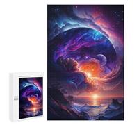 1000 PCS Casse-têtes pour Adolescents Cosmic Sunset Ocean-1 Casse-têtes pour Adolescents Activités Familiales pour Anniversaire, Noël Et Cadeaux Uniques 1000 PCS
