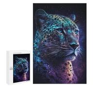 1000 PCS Casse-têtes pour Adolescents Glowing Leopard Wall Art Print Casse-têtes pour Adolescents Activités Familiales pour Anniversaire, Noël Et Cadeaux Uniques 1000 PCS