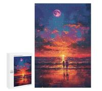 1000 PCS Casse-têtes pour Adolescents Romantic Sunset Walk Casse-têtes pour Adolescents Activités Familiales pour Anniversaire, Noël Et Cadeaux Uniques 1000 PCS