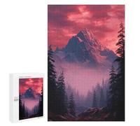 1000 PCS Casse-têtes pour Adolescents Snow-Capped Peaks at Sunset Casse-têtes pour Adolescents Activités Familiales pour Anniversaire, Noël Et Cadeaux Uniques 1000 PCS