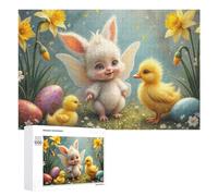 1000 PCS Casse-têtes pour Adolescents Spring Fantasy Cute Bunny with Ducklings Casse-têtes pour Adultes Jeu Pratique Défi Difficile Cadeaux Uniques pour Anniversaire Et Noël 1000 PCS
