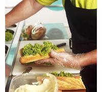 1000 pcs Gants jetables en plastique transparent de polyéthylène, gants en PE transparents pour cuisiner nettoyage peinture coloration des cheveux