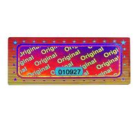 1000 pcs - hologramme 3D sceau original avec numéro de série - 46x20mm argent brillant - sceau de sécurité, sceau de qualité, sceau de garantie, étiquettes de sécurité, sceau adhésif Label autocollant