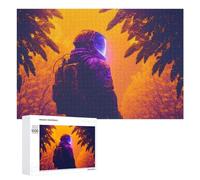 1000 PCS Jeux De Puzzle pour Adolescents Astronaut in Alien Forest Jeux De Puzzle pour Adolescents : Détente, Divertissement Et Humour, Cadeaux Anti-Stress 1000 PCS