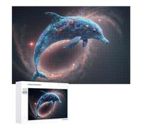 1000 PCS Jeux De Puzzle pour Adolescents Cosmic Dolphin Dreamscape Jeux De Puzzle pour Adolescents : Détente, Divertissement Et Humour, Cadeaux Anti-Stress 1000 PCS
