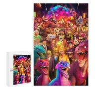 1000 PCS Jeux De Puzzle pour Adolescents Dinosaur Carnival Celebration Jeux De Puzzle pour Adolescents : Détente, Divertissement Et Humour, Cadeaux Anti-Stress 1000 PCS