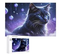 1000 PCS Jeux De Puzzle pour Adolescents Enchanted Fantasy Cat Artwork -1 Jeux De Puzzle pour Adolescents : Détente, Divertissement Et Humour, Cadeaux Anti-Stress 1000 PCS