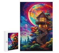 1000 PCS Jeux De Puzzle pour Adolescents Enchanted Treehouse in A Dreamy Forest Jeux De Puzzle pour Adolescents : Détente, Divertissement Et Humour, Cadeaux Anti-Stress 1000 PCS