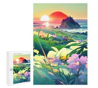 1000 PCS Jeux De Puzzle pour Adolescents Island Sunset Paradise -1 Jeux De Puzzle pour Adolescents : Détente, Divertissement Et Humour, Cadeaux Anti-Stress 1000 PCS