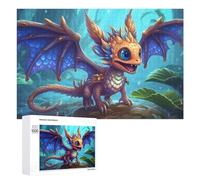 1000 PCS Jeux De Puzzle pour Adolescents Magical Baby Dragon in Fantasy Forest Jeux De Puzzle pour Adolescents : Détente, Divertissement Et Humour, Cadeaux Anti-Stress 1000 PCS