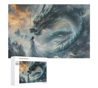 1000 PCS Jeux De Puzzle pour Adolescents Mythical Dragon Encounter Jeux De Puzzle pour Adolescents : Détente, Divertissement Et Humour, Cadeaux Anti-Stress 1000 PCS