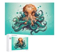 1000 PCS Jeux De Puzzle pour Adolescents Oceanic Majesty The Octopus Jeux De Puzzle pour Adolescents : Détente, Divertissement Et Humour, Cadeaux Anti-Stress 1000 PCS