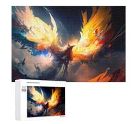 1000 PCS Jeux De Puzzle pour Adolescents Phoenix Rising Artistic Firebird Painting Jeux De Puzzle pour Adolescents : Détente, Divertissement Et Humour, Cadeaux Anti-Stress 1000 PCS
