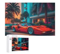 1000 PCS Jeux De Puzzle pour Adolescents Sunset Luxury Miami Beach Dreamscape Jeux De Puzzle pour Adolescents : Détente, Divertissement Et Humour, Cadeaux Anti-Stress 1000 PCS