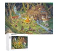 1000 PCS Jeux De Puzzle pour Adolescents Whimsical Forest Gathering Scene Jeux De Puzzle pour Adolescents : Détente, Divertissement Et Humour, Cadeaux Anti-Stress 1000 PCS