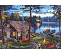 1000 Pcs Jigsaw Puzzle,Lake House Puzzle,Jeu D'Adresse pour Toute La Famille,pour Adultes Jeu Éducatif Défi Jouets 1000 Pièces,Puzzle Impossible,Puzzles pour Adultes Enfants