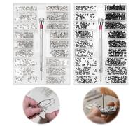 1000 Pcs Micro Vis de Réparation Kit de Vis pour Lunettes Micro-vis Minuscules Kit de Vis Réparation Minuscule Micro avec Tournevis pour Lunettes, Montres, Souris, Ordinateur Portable 18 Tailles