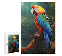 1000 PCS Puzzle Amazon Macaw in Tropical Rainforest Puzzle pour Adolescents Course De Vitesse Manuelle Liste De Souhaits avec Le Père Noël Jouets Jeux Éducatifs 1000 PCS