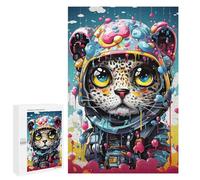 1000 PCS Puzzle Colorful Leopard Astronaut Artwork Puzzles pour Adultes : des Cadeaux Amusants pour Toute La Famille, Parents Et Enfants 1000 PCS