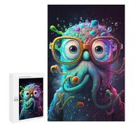 1000 PCS Puzzle Colorful Octopus Art Print-15 Puzzle pour Adolescents Course De Vitesse Manuelle Liste De Souhaits avec Le Père Noël Jouets Jeux Éducatifs 1000 PCS