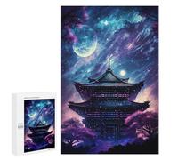 1000 PCS Puzzle Enchanted Japanese Pagoda Night Sky Puzzle pour Adolescents Course De Vitesse Manuelle Liste De Souhaits avec Le Père Noël Jouets Jeux Éducatifs 1000 PCS