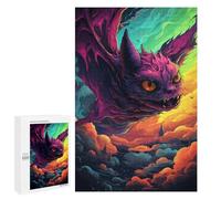 1000 PCS Puzzle Fantasy Demon Cat Artwork Puzzle pour Adolescents Course De Vitesse Manuelle Liste De Souhaits avec Le Père Noël Jouets Jeux Éducatifs 1000 PCS