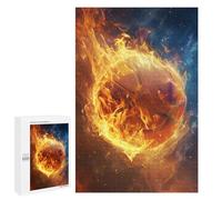 1000 PCS Puzzle Flaming Basketball Wallpaper Puzzle pour Adolescents Course De Vitesse Manuelle Liste De Souhaits avec Le Père Noël Jouets Jeux Éducatifs 1000 PCS