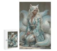 1000 PCS Puzzle Fox Spirit in Traditional Kimono Puzzle pour Adolescents Course De Vitesse Manuelle Liste De Souhaits avec Le Père Noël Jouets Jeux Éducatifs 1000 PCS