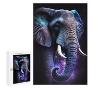1000 PCS Puzzle Galactic Elephant Art Print-2 Puzzle pour Adolescents Course De Vitesse Manuelle Liste De Souhaits avec Le Père Noël Jouets Jeux Éducatifs 1000 PCS