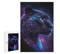 1000 PCS Puzzle Galactic Leopard Portrait-2 Puzzle pour Adolescents Course De Vitesse Manuelle Liste De Souhaits avec Le Père Noël Jouets Jeux Éducatifs 1000 PCS
