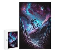 1000 PCS Puzzle Galactic Mountain Bike Adventure Puzzle pour Adolescents Course De Vitesse Manuelle Liste De Souhaits avec Le Père Noël Jouets Jeux Éducatifs 1000 PCS