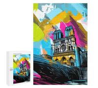 1000 PCS Puzzle Notre-Dame Paris Art Print Puzzle pour Adolescents Course De Vitesse Manuelle Liste De Souhaits avec Le Père Noël Jouets Jeux Éducatifs 1000 PCS