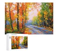 1000 PCS Puzzle pour Adolescents Autumn Road Puzzle pour Adultes : Jeu De Réflexion Et De Rapidité, Défi À Relever 1000 PCS