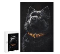 1000 PCS Puzzle pour Adolescents Black & Gold Chow-Chow Puzzle pour Adultes Jouets Anti-Stress Analyse Et Logique Interaction Parent-Enfant 1000 PCS
