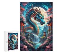 1000 PCS Puzzle pour Adolescents Blue Dragon Angry Fantasy Puzzles pour Adultes Jeu Manuel Assemblage De Motifs Cadeaux Uniques pour Anniversaire Et Noël 1000 PCS