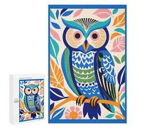1000 PCS Puzzle pour Adolescents Blue Wild Cute Owl Puzzle pour Adultes - Jeux De Détente - Assemblage De Motifs - Cadeaux Uniques pour Anniversaire Et Noël 1000 PCS