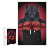 1000 PCS Puzzle pour Adolescents Boxer Black Wolf Puzzles pour Adolescents, Jeux Familiaux, Analyse Et Logique, Défi Éducatif 1000 PCS