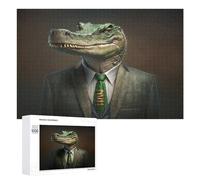 1000 PCS Puzzle pour Adolescents Business Crocodile The Ultimate Entrepreneur Jeu De Puzzle pour Adultes, Casse-tête, Cadeau d'anniversaire, Défi Éducatif 1000 PCS