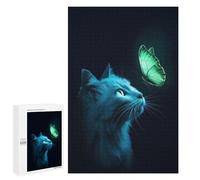1000 PCS Puzzle pour Adolescents Cat Butterfly Puzzle pour Adultes Jouets Anti-Stress Analyse Et Logique Interaction Parent-Enfant 1000 PCS