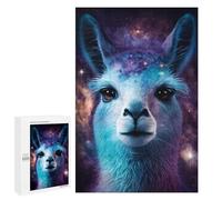 1000 PCS Puzzle pour Adolescents Cosmic Llama Portrait Print Puzzles pour Adultes : Analyse Et Logique. Chaque Pièce Est Unique - Casse-têtes pour Toute La Famille 1000 PCS