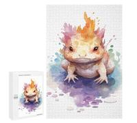 1000 PCS Puzzle pour Adolescents Cute Axolotl Watercolor Puzzles pour Adultes Jeu Manuel Assemblage De Motifs Cadeaux Uniques pour Anniversaire Et Noël 1000 PCS