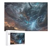 1000 PCS Puzzle pour Adolescents Dragon Storm Fantasy Artwork Puzzles pour Adultes Jeu Manuel Assemblage De Motifs Cadeaux Uniques pour Anniversaire Et Noël 1000 PCS