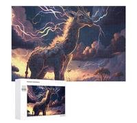 1000 PCS Puzzle pour Adolescents Electric Giraffe Fantasy Artwork Puzzles pour Adultes Jeu Manuel Assemblage De Motifs Cadeaux Uniques pour Anniversaire Et Noël 1000 PCS