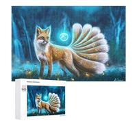 1000 PCS Puzzle pour Adolescents Enchanted Fox in Mystical Forest Puzzles pour Adolescents, Jouets Anti-Stress, Passe-Temps, Défi Éducatif