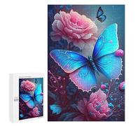 1000 PCS Puzzle pour Adolescents Enchanted Garden with Butterflies Puzzles pour Adolescents, Jouets Anti-Stress, Passe-Temps, Défi Éducatif