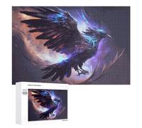 1000 PCS Puzzle pour Adolescents Enchanted Raven A Mystical Flight Puzzles pour Adolescents, Jouets Anti-Stress, Passe-Temps, Défi Éducatif