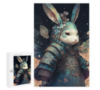 1000 PCS Puzzle pour Adolescents Fantasy Rabbit Warrior Art Print Puzzles pour Adultes : Analyse Et Logique. Chaque Pièce Est Unique - Casse-têtes pour Toute La Famille 1000 PCS